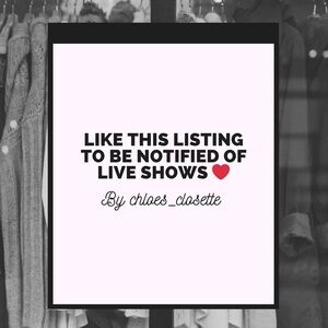 LIVE SHOW NOTIFICATION!